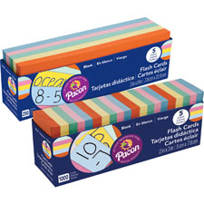 PAC 74170 Pacon Assorted Colors Blank Flash Cards PAC74170
