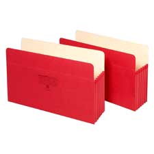 GLW 1524ERED Globe Weis Colored Expanding File Pockets GLW1524ERED