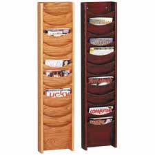 BDY 61211 Buddy 12-Pocket Oak Literature Display Racks BDY61211
