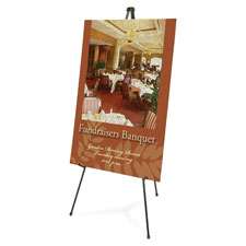 Quartet 27E Heavy-Duty Easel, 15''-63'' High, Holds Up To 10 lb., Black, QRT27E, QRT 27E