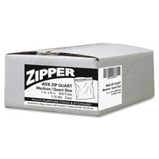 WBI ZIPQUART Webster Zipper Quart Size Freezer Bags WBIZIPQUART