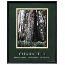 AVT78030 Advantus Corp. Motivational Poster "Character", 24"x30", Black FrameFRAMED,PRINT,CHARACT,24X30