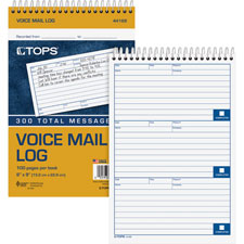 TOP 44169 Tops Spiralbound Message Log Book TOP44169