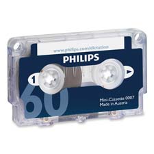Philips Speech Processing LFH000760 Mini Dictation Cassette, 60 Minutes, PSPLFH000760, PSP LFH000760