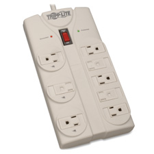 Tripp Lite TLP808 Surge Protector, 8 Outlet, 1440 Joules, 8' Cord, Gray, TRPTLP808, TRP TLP808