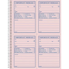 ABFSC1184P Adams Business Forms Message Book, Spiral, Carbonless, 11"x8-1/2", 200 SetsBOOK,MSG,SPRL,CBNLS,11X8.16