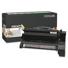 Lexmark 10B042Y Hi-Yield Print Cartridge F/C750, 15, 000 Page Yield, Yellow Ink, LEX10B042Y, LEX 10B042Y
