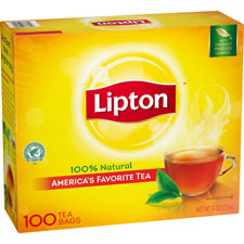 Marjack TJL00291 Lipton Tea Bags, Regular, 1.25 oz Packets, 100/BX