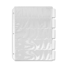 SPR00701 Sparco Products Business Card Page Refill, W/Tab, 11"x8-1/2", 5/PK, ClearREFILL,BUSNCARD,W/TABS,LTR