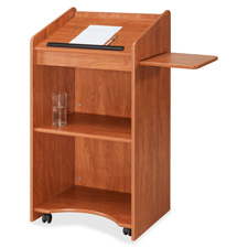Oklahoma Sound Aristocrat Floor Lectern/AV Stand - Rectangle - 2 Shelf25" x 46" - Wood - Mahogany