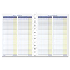 Monthly bookkeeping record bk, 8-1/2"x11", poly cover, sold as 1 each