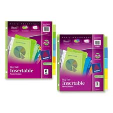 AVE 11900 Avery Big Tab Plastic Insertable Dividers AVE11900