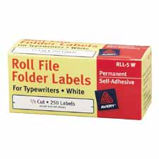 Avery Self Adhesive File Folder Labels, WHITE