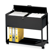 File Trolley, Lockable Top,33-1/4