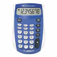 TEX TI-503SV Texas Inst. 8-Digit Handheld Pocket Calculator TEXTI503SV