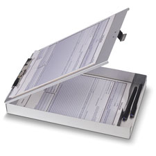 Officemate 83200 Aluminum Form Holder w/1-1/2'' Deep Storage, 8-1/2'' x 12'', AM, OIC83200, OIC 83200