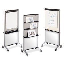 Quartet 500TE 3 In 1 Easel, Adjustable, 39'' x 20'' x 76'', 4 Mrkrs/1 Eraser, Silver, QRT500TE, QRT 500TE