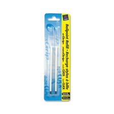 Pen Refill,Retractable Ballpoint,Medium Point,2/PK,Black