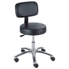 SAF 3430BL Safco Pneumatic Lab Stool w/ Back SAF3430BL
