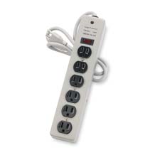 CCS 55156 Compucessory 6-Outlet Metal Power Strip CCS55156
