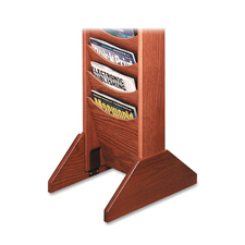 BDY061711 Buddy Products Wood Base,for Literature Display,14"x3/4"x5-3/4",Med. OakRACK,WD,BASE,SINGLE,MOK