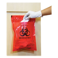 UMICTRB042214 Unimed-Midwest, Inc. Biohazard Waste Bag, Disposable, 12"x14", 100/BX, RedBAGS,STICK-ON,12X14,RD