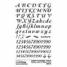 Chartpak Letters and Numbers Rub-On Art Transfers