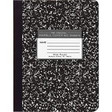 Roaring Spring Paper 77229 Composition Book, Wide Rule, 9-3/4'' x 7-1/2'', 100SH, Asst. Marble