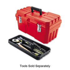 AKM09520 Akro-Mills Tool Box, w/ Large Storage Tray, 20"x10"x10", Plastic, RedTOOLBOX,PROBOX,RED
