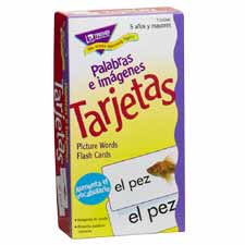 Flash Cards, Spanish, Picture Words, 96/BX