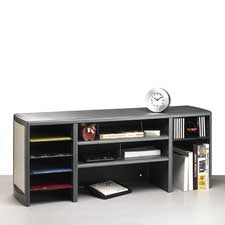 BDY11224 Buddy Products Desktop Organizer,4 Adjust. Shelves,58"x12-1/2"x18-1/2",BKORGANIZER,DSKTP,ADJ,58"W,BK