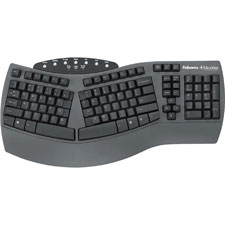 FEL 98915 Fellowes Split Design Ergo. Keyboard w/ Microban FEL98915