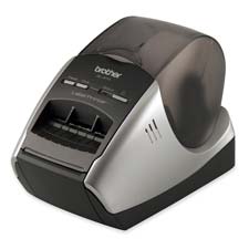 Brother QL570 Automatic Cut Label Printer, SILVER & BLUE