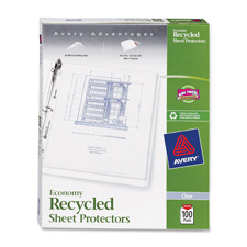 AVE 75537 Avery Recycled Economy Weight Sheet Protector AVE75537