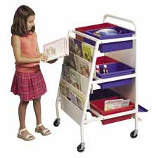 BLT33315 Balt, Inc. Easel W/Wheels, Double-sided, Six Tubs, 3" CastersEASEL,W/WHEELS,TUBBS,WE
