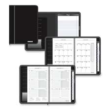 AAG70NL4505 At-A-Glance Wkly/MO Planner,Flexible Leather Cover,4-5/8"x8",BlackPLANNER,WK/MNTH,4.625X8