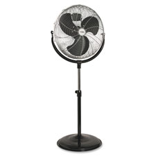 ATL44555 Atlantic Breeze Pedestal Fan,3 Speeds,180 Degree,25"x12"x51"-63",BlackFAN,PEDISTAL,20",3SPD,BK