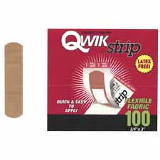 AGPQWK4018 ASO Corporation Adhesive Bandages, Fabric, 3/4"x3", 100/BXBANDAGES,STRIP,FABRIC,3/4X3