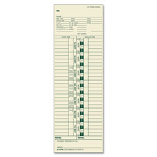 TOP 1255 Tops Weekly One-Sided Time Cards TOP1255
