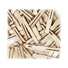 CKC 368501 Chenille Kraft Natural Flat-Slotted Clothespins CKC368501