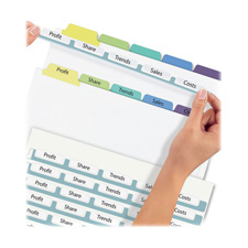 AVE 11990 Avery 5-Colored Tabs Presentation Dividers AVE11990