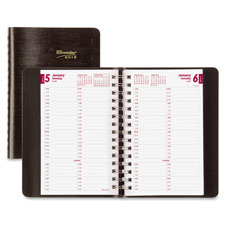 RED CB800N.BLK Rediform Twin-Wire 2-Part Daily PlannerPlus REDCB800NBLK