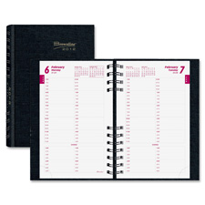 RED CB800CBLK Rediform CoilPro Hard Cvr Twin-Wire Daily Planner REDCB800CBLK