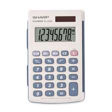 SHR EL243SB Sharp 8-Digit Dual Power Handheld Calculator SHREL243SB