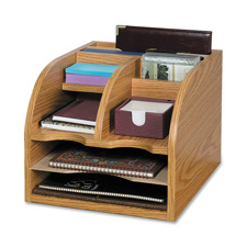SAF 9425MO Safco 3-way Wood Corner Organizer SAF9425MO
