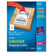Lsr. Shipping Labels,Perforated,5-1/2