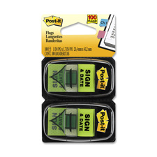 MMM 680SD2 3M Post-it Sign & Date Flags MMM680SD2