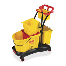 RCP 778000YW Rubbermaid WaveBreak Side Press Mopping Trolley RCP778000YW