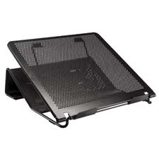 Laptop Stand,Punched Metal,w/Cord Orgnrz./Hub Cmptlbe.,Black