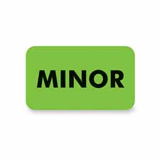 Tabbies 03550 Minor Patient Information Labels, 1-1/2'' x 7/8'', 250/RL, Green, TAB03550, TAB 03550